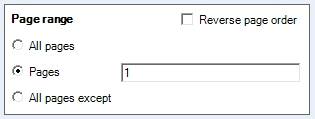 Page range control