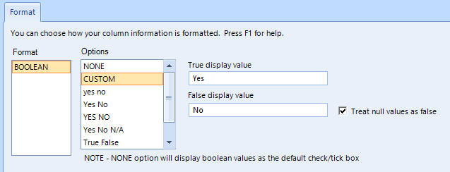 Boolean columns in Repeat Signage data grid