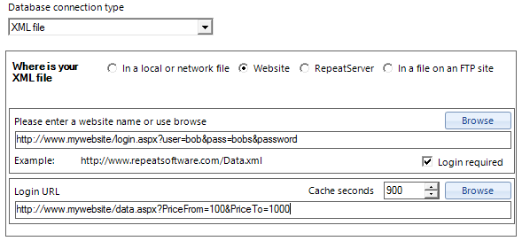 Locating your database screen