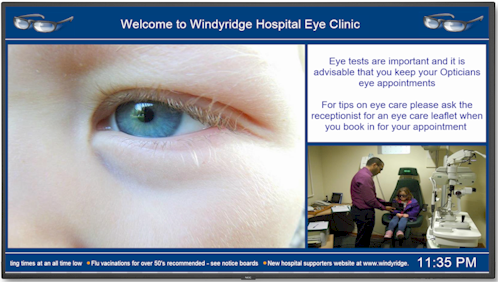 Sample presentation for hospital digital signage screens