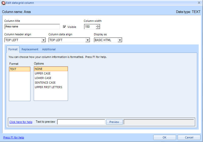 Database fields in Repeat Signage data grid