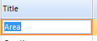 Column areas in Repeat Signage data grid