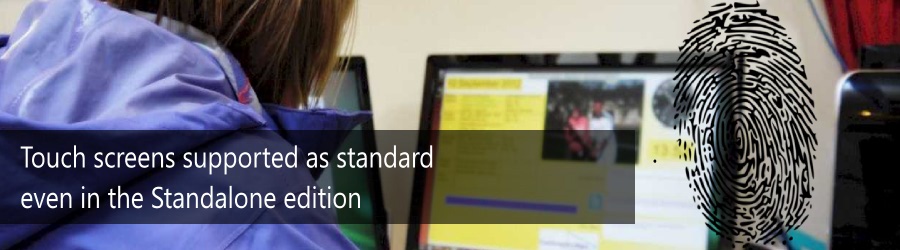 Touch screen support as standard