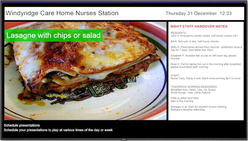 Repeat Digital Signage for elderly care homes