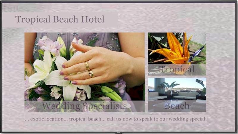 Digital signage solutions for hotels and spas