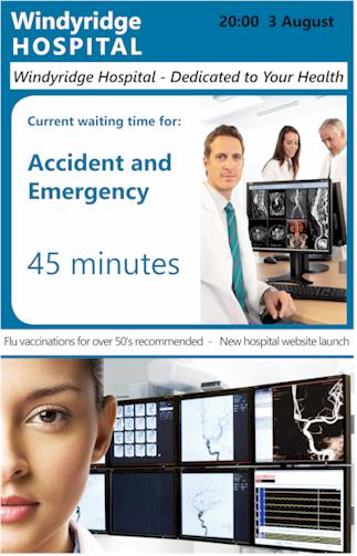 Repeat Signage for hospital A & E.