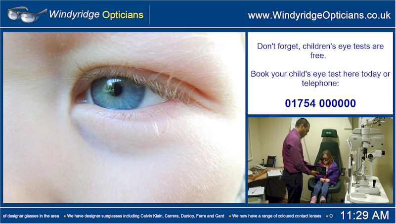 Repeat Signage for hospitals, clinics and opticians