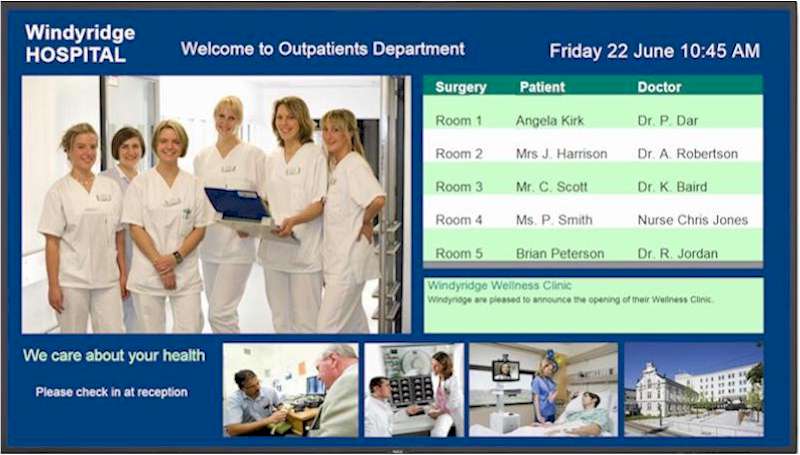 Repeat Signage digital signage software for hospitals