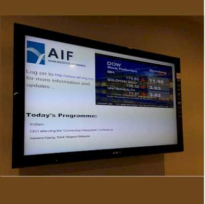 Digital signage for finance