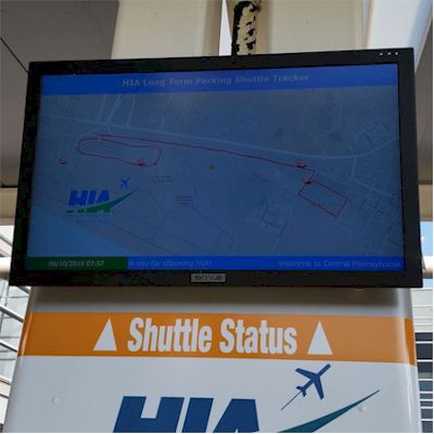 Repeat Signage at HIA shuttle bus stops