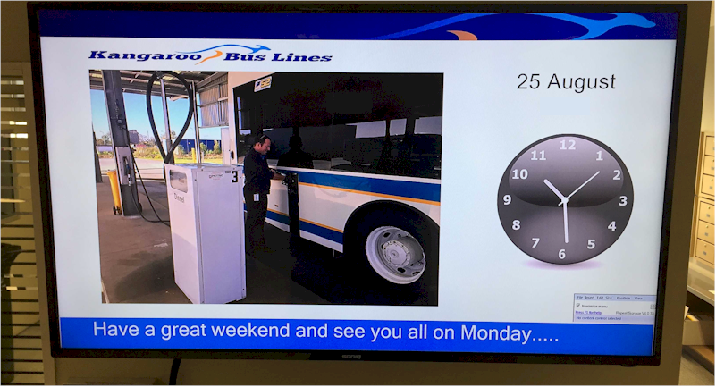 Digital signage for transport drivers