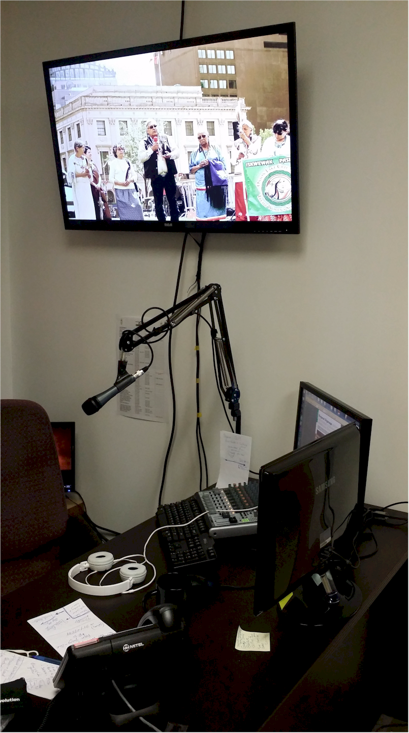 Repeat Signage at Onion Lake Radio Station