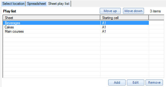 Repeat Signage data grid