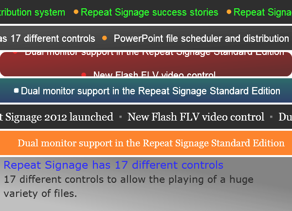 Flash RSS control examples