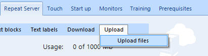 Uploading files to RepeatServer
