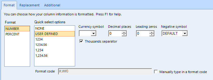 Numeric columns in Repeat Signage data grid