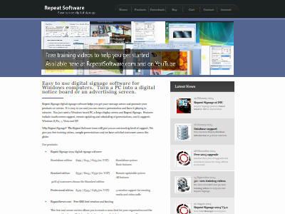 Displaying part of the website page