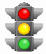 Traffic light symbol for the controller