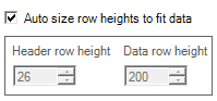 Setting width and rows on data grid