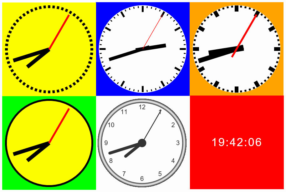 Repeat Signage digital clocks