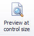 Preview at control size button