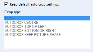 Keep default auto crop settings