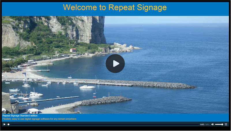 Repeat Signage Standard edition digital signage software