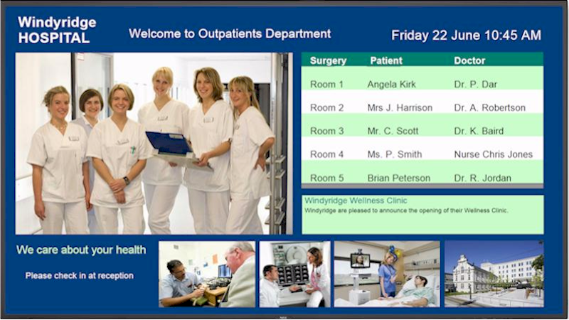 Repeat Digital Signage for hospitals