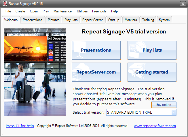 Repeat Signage V5 digital signage software