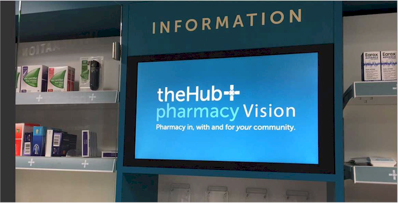 Repeat Signage at The Hub+ pharmacy Vision