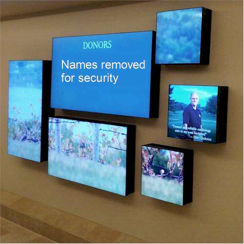 Repeat Signage Media Wall at US hospital